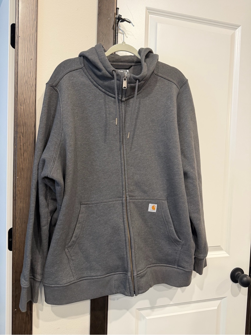 Carhartt Dark Gray Relaxed-Fit Full-Zip Hoodie